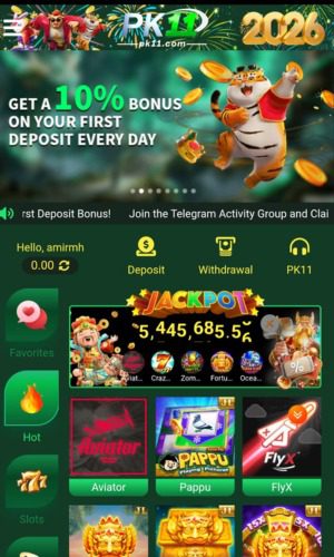 View the PK11 Game app interface showing smooth gameplay, daily rewards, and easy navigation.