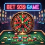 Bet 939 Game app logo with roulette wheel and casino table interface