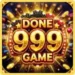 Done 999 Game official logo with golden 999 design and glowing casino style background
