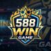 588Win Game logo with gold crown design on dark blue background representing online casino earning platform