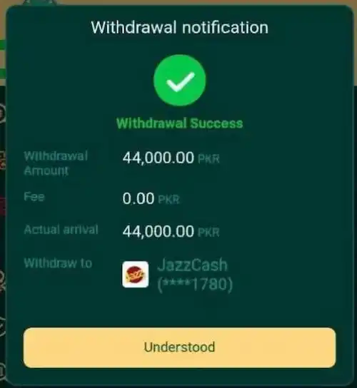 ST777 Game withdrawal proof ss
