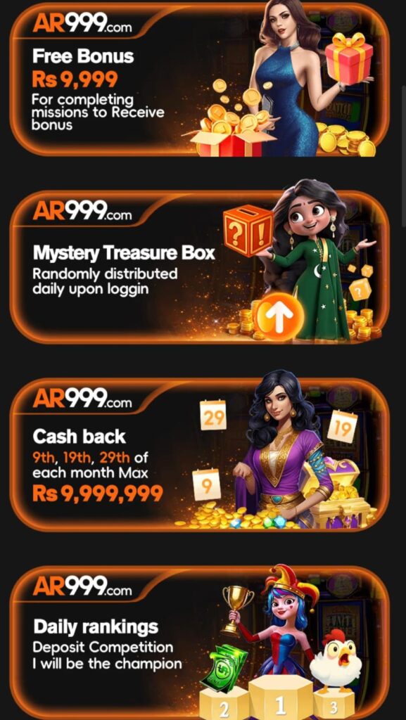 daily bonuses mobile ss AR999 Game