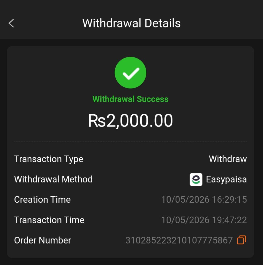 withdrawal proof easypaisa ss